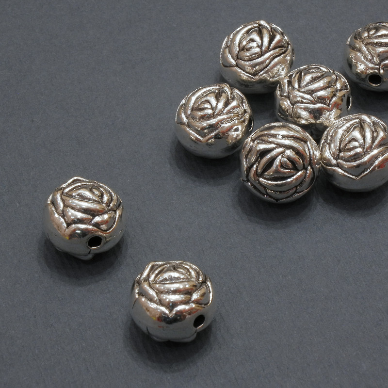 Bead insert findings, inner diameter 1.5 mm ±, outer size 10×8.5 mm ±, packaging 20 g 8 pcs (±)