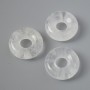 Pandora Bead with Mountain Crystal natural stone, diameter 15x5mm, hole diameter 5mm+