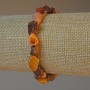 Bracelet with Mookaite Jasper natural unpolished faceted stone, 8x10 mm, length 18 cm ± (stretch)