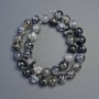 Dragon Vein Agate Beads - Smooth Round Bead, 10.5 mm diameter, 37 cm length, on thread
