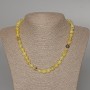 Necklace Yellow Turquoise (single) smooth bead, diameter 8.5 mm ±, length 50 cm ±