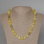 Necklace Yellow Turquoise (single) smooth round bead, diameter 10 mm ±, length 50 cm ±