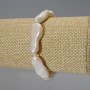 Baroque Pearl Bracelet with a gasoline tint, diameter 10x26 mm, length 18 cm, stretch