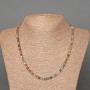 Sodalite necklace, natural gemstone, faceted cube beads, 4 mm diameter ±, 48 cm length ±