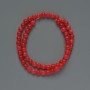 Tourmaline Beads (Artificial) Smooth Round 6mm, about 38 cm long on Beading Thread