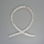 Rock crystal beads, natural stone, cylindrical, diameter 8×14 mm, length 39 cm on thread