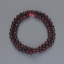 Tourmaline beads, smooth ball, diameter 6.5 mm, length 38 cm, on thread