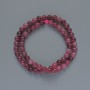Rubellite Tourmaline Beads, Natural Stone, Smooth Round Beads, 6 mm Diameter, 38 cm Length on Thread