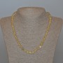 Rutile Quartz Hairy Necklace, Natural Stone, Smooth Beads, 6.5 mm Diameter, 49 cm Length