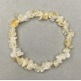 Assorted Bracelet: Rock Crystal and Citrine Chip, 8x3 mm, 18 cm long, stretch
