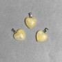 Citrine Heart Pendant, diameter 15x15x6 mm, length approx. 23 mm