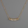 Pendant on a golden metal chain, diameter 4×22 mm, thickness 1 mm, length 40–45 cm