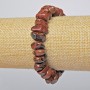 Bracelet made from natural obsidian, faceted beads, diameter 15x7 mm, length 18 cm + - (stretch)