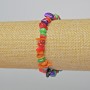 Bracelet with Assorted Mother-of-Pearl Chips, 7x4 mm Diameter, 18 cm Length, Stretch