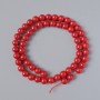 Coral Natural beads smooth ball, diameter 7mm +-, length 40cm +- on a string