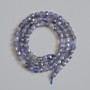 Iolite Beads, Natural Stone, Faceted Cubes, Diameter 4.5 mm, Length 39 cm on Thread