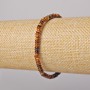 Tiger's Eye Bracelet with natural smooth rondelle beads, 4×2 mm diameter, 18 cm length (stretch)