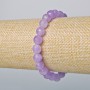 Bracelet Lavender Amethyst natural stone faceted bead, diameter 8mm, length 18cm (stretch)