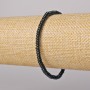 Bracelet Green Aventurine Synthetic Smooth Rondel, diameter 4x2 mm +-, length 18 cm +- (stretch)