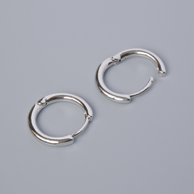 Congo Ear Wires for Earrings, Silver-Colored Metal, 14.5×16×2 mm, Pair