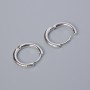 Congo Ear Wires for Earrings, Silver-Colored Metal, 14.5×16×2 mm, Pair