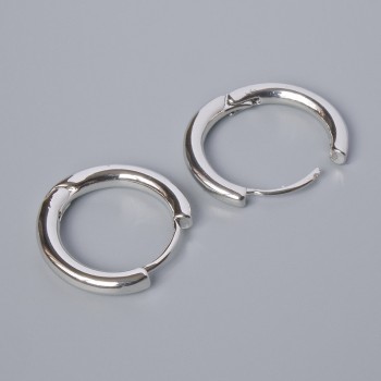 Congo Ear Wires for Earrings, Silvery Color Metal, 18×19 mm, 5×3 mm, Pair