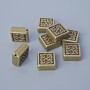 Bronze-colored bead setting insert, 10.5×5 mm, hole diameter 0.7 mm, pack of 8