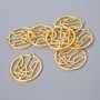 Pendant fittings 'Coat of Arms', size 26.5×25 mm, hole diameter 1.9 mm, pack of 7 pcs ±, gold-tone metal