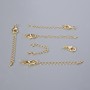 Carabiner clasp hardware, diameter 15×8 mm, with extension chain, length 5.5 cm, golden-tone metal color, 1 pc