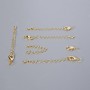 Carabiner clasp with extension chain, 12×6 mm diameter, length 5.5 cm, gold-tone metal, 1 pc