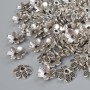 End caps for findings, diameter 7×2 mm, hole diameter 1.5 mm, packaged 20 g ± (approx. 100 pcs), silver-colored metal