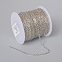 Bobbin chain for jewelry, thickness 2.5 mm, length 18 m, stainless steel