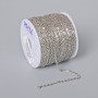 Bobbin chain for jewelry, thickness 1.6 mm, length 18 m, stainless steel