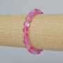 Bracelet Opal Glass Smooth Bead, Raspberry Matte Chameleon Color, Diameter 8 mm +/-, Length 18 cm +/- (Stretch)