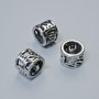 Bead-Insert Finding, Diameter 6.5×8 mm, Hole Diameter 5.9 mm, Silver Metal Color, 1 piece