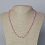 Phosphosiderite Necklace, natural stone, faceted cube beads, 4 mm diameter, 45–48 cm length