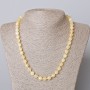 Citrine Necklace, natural stone, faceted cube beads, diameter 7 mm ±, length 45–49 cm
