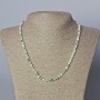 Moss Agate Necklace, natural stone, faceted cubes, 4 mm diameter, length 45-48 cm