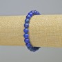 Bracelet with Synthetic Lapis Lazuli, 8 mm Smooth Beads, Elastic Stretch Cord, Approximately 18 cm