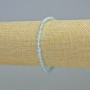 Topaz Bracelet, natural gemstone, faceted cube-cut, diameter 4 mm ± (stretch), length 18 cm+