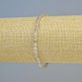 Labradorite bracelet, natural stone, faceted cube beads, 4 mm diameter ±, stretch bracelet, 18 cm long