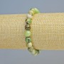 Bracelet of synthetic chrysoprase (acrylic) — smooth beads, 8.5 mm diameter ±, stretch, length 18 cm