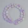 Beads of Lavender Amethyst, natural stone, faceted, diameter 8 and 5x10 mm, length 39 cm on a thread