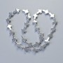 Hematite Beads 'Cross', diameter 10×14×4 mm, length 40 cm ± on thread