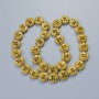 Matte Golden Hematite Beads, 12×4.5 mm, length about 41 cm on thread