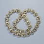 Hematite beads, matte light-gold color, diameter 12×4.5 mm, length 41 cm on a thread