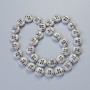 Hematite Beads, Matte Silver Color, Diameter 12×4.5 mm, Length Approximately 41 cm on Thread