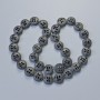 Matte Black Hematite Beads, diameter 12x4.5 mm, length 41 cm on thread