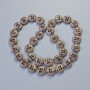 Hematite beads, matte bronze color, diameter 12×4.5 mm, length about 41 cm on thread