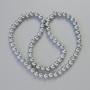 AAA-grade Hematite Beads — Smooth Round Beads, Silver Color, 6mm Diameter, 42 cm Length on Thread